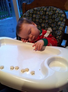 My niece Lilly, who fell asleep in the middle of dinner this week!!